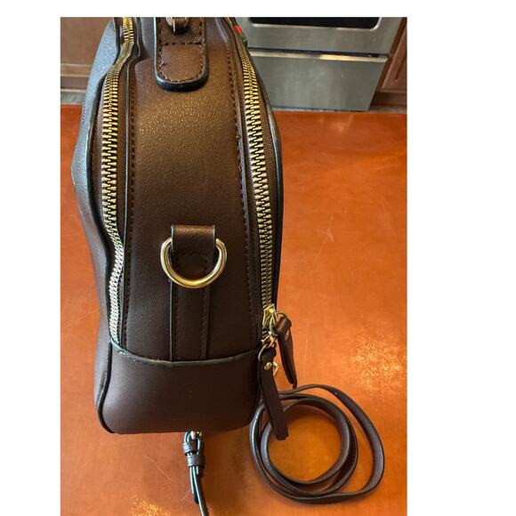 Queen Bee Stripe Crossbody Boxy Satchel Bag Purse Designer-Inspired - Picture 11 of 12